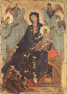 Duccio Painting - Virgen de los Franciscanos Escuela de Siena Duccio